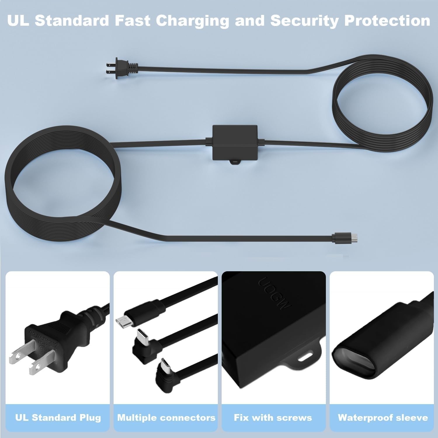 50Ft/15m Outdoor Power Adapter Compatible with Wyze Cam V4,Duo Cam Pan,WYZE P…