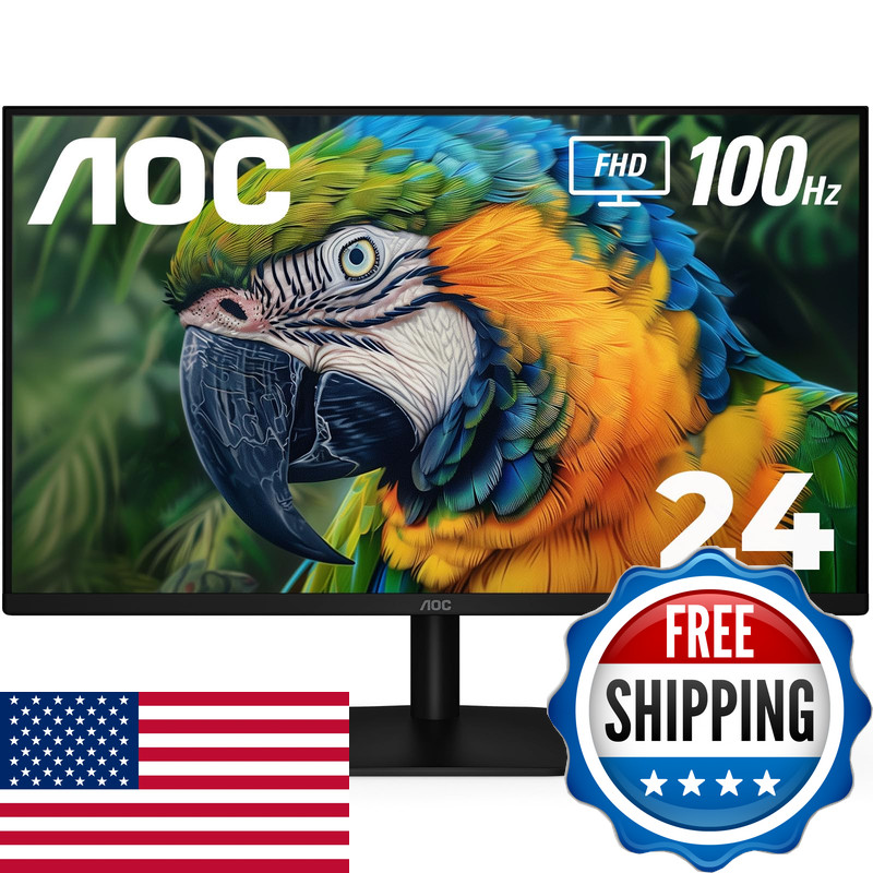Aoc 24B2H2 24 Frameless Ips Monitor Fhd 1920X1080 100Hz 106 Srgb For Home And