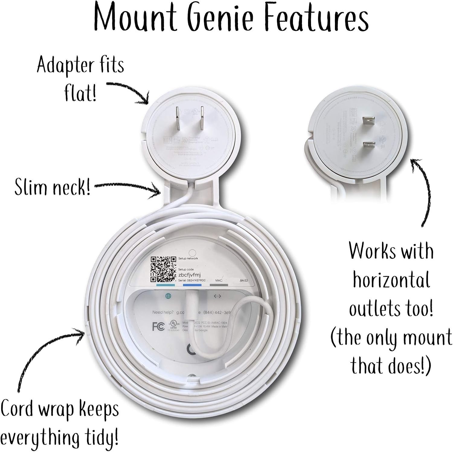 2-Pack Google WiFi Outlet Mount – Transforms Outlets Into Beacons Effortlessly