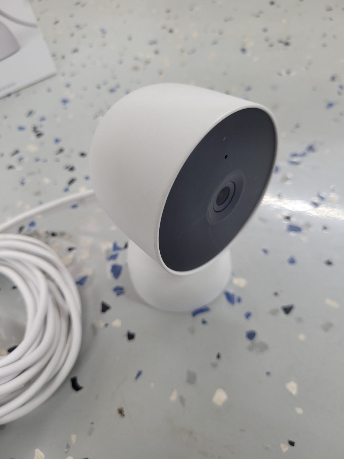 Google Nest Cam Wired Indoor Surveillance Camera – Snow (GA01998-US)