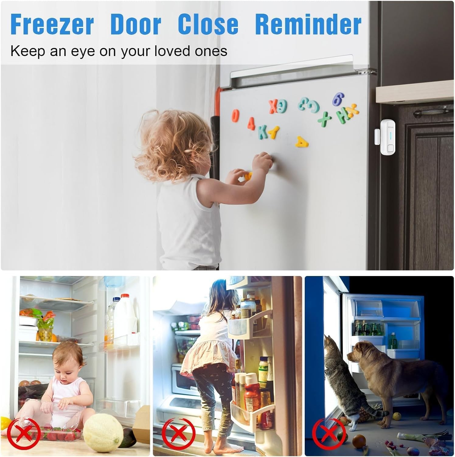 Fridge Door Alarm Adjustable Timer Alert