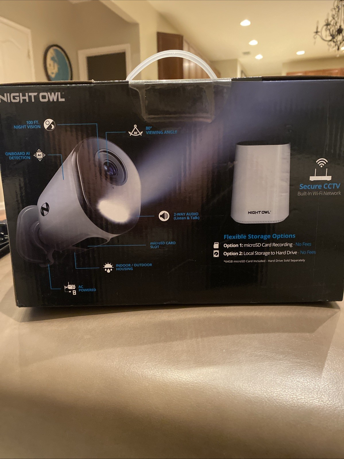 Night Owl 2K HD WiFi Security Hub With 4 Plug In Cameras