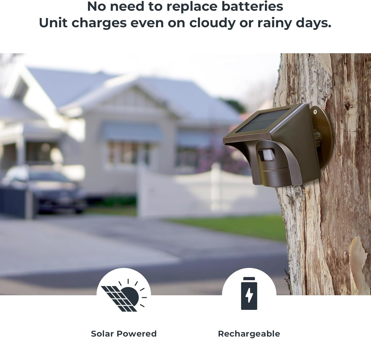 Solar Wireless Driveway Alarm System (1/2 Mile Range, 1 Receiver & 4 Solar Senso