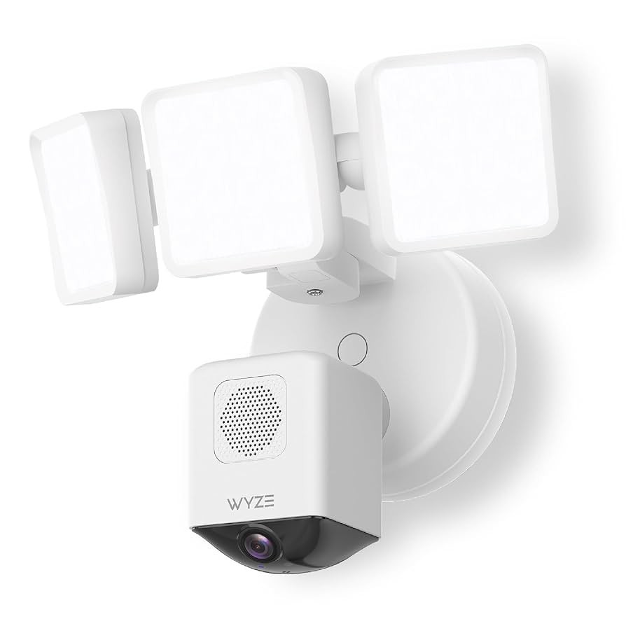 WYZE Cam Floodlight Pro 2.5K QHD Outdoor Wi-Fi Smart Security Camera – White