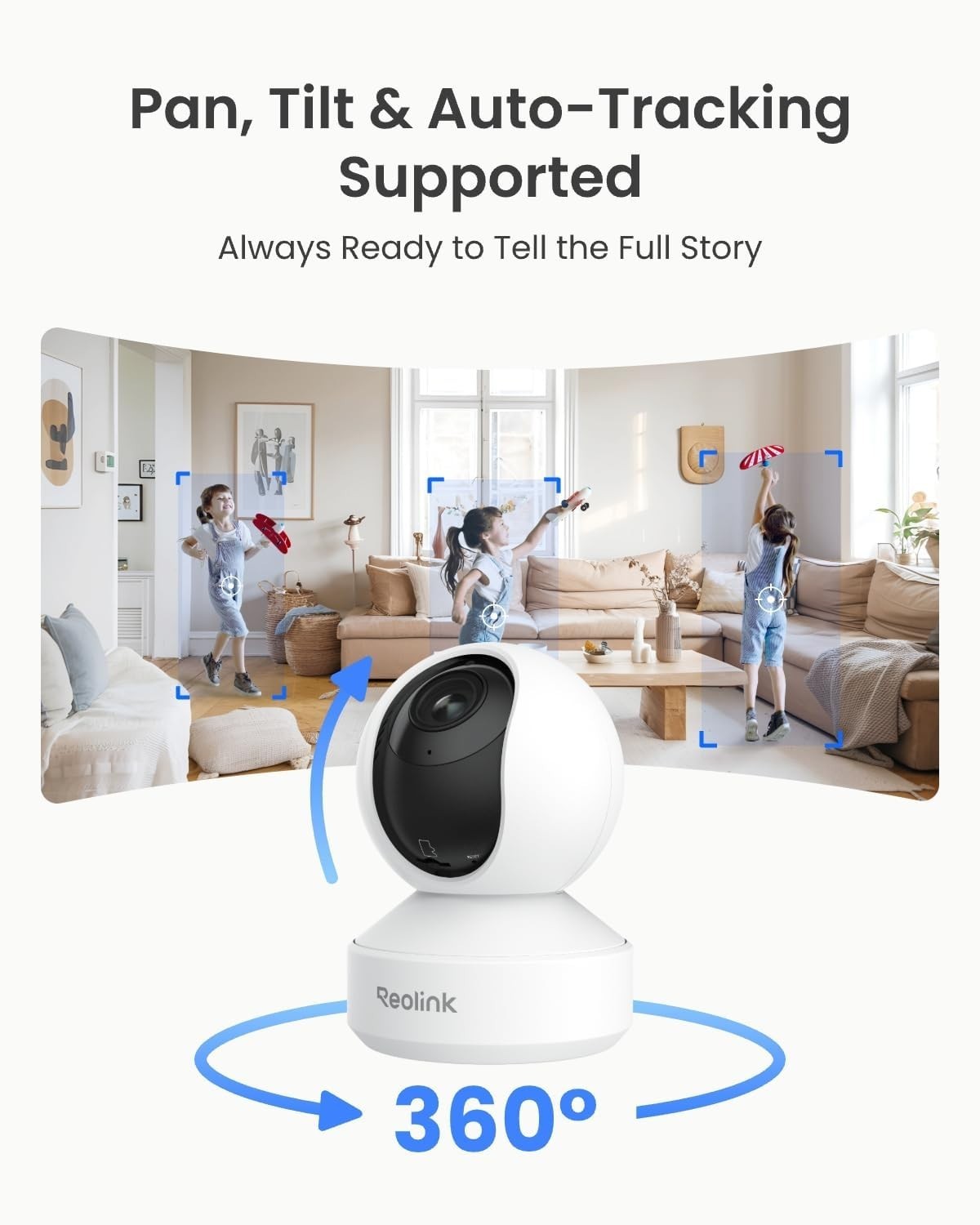 Two-Way Audio Indoor Surveillance Camera with Night Vision & Automatic Tracking