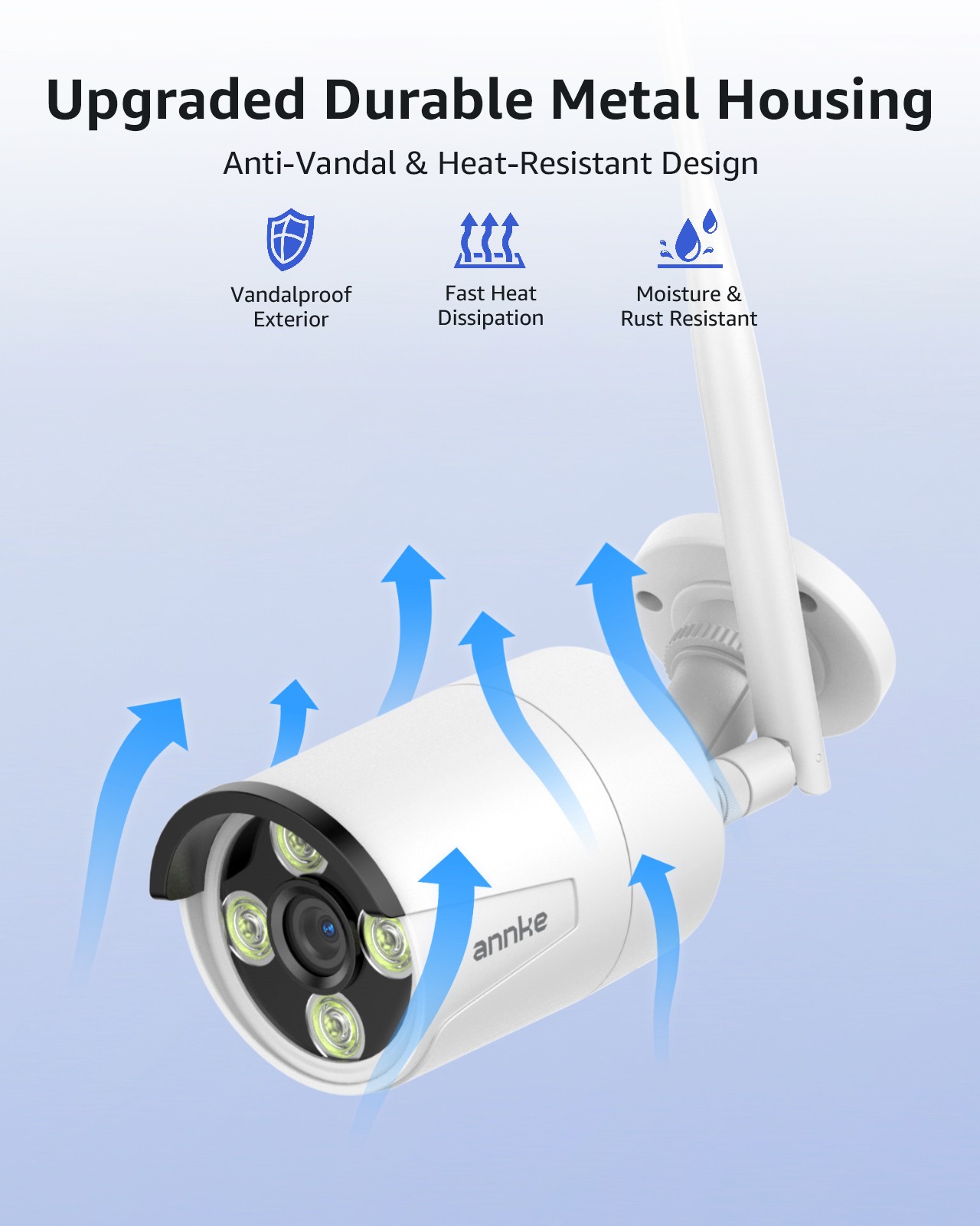 ANNKE 3MP Wireless AI Security Camera System 8CH NVR Two Way Audio Recording 4TB