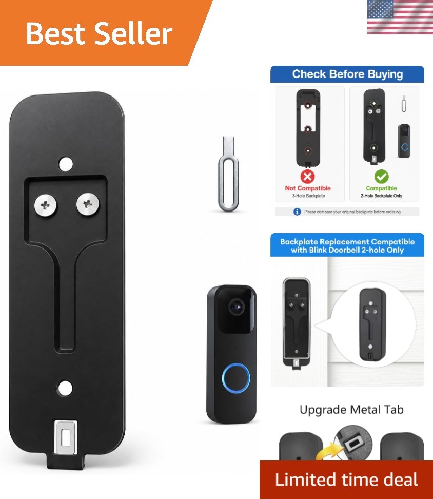 Easy-to-Install Blink Doorbell Backplate for 2-Hole Models – Repair Kit Included