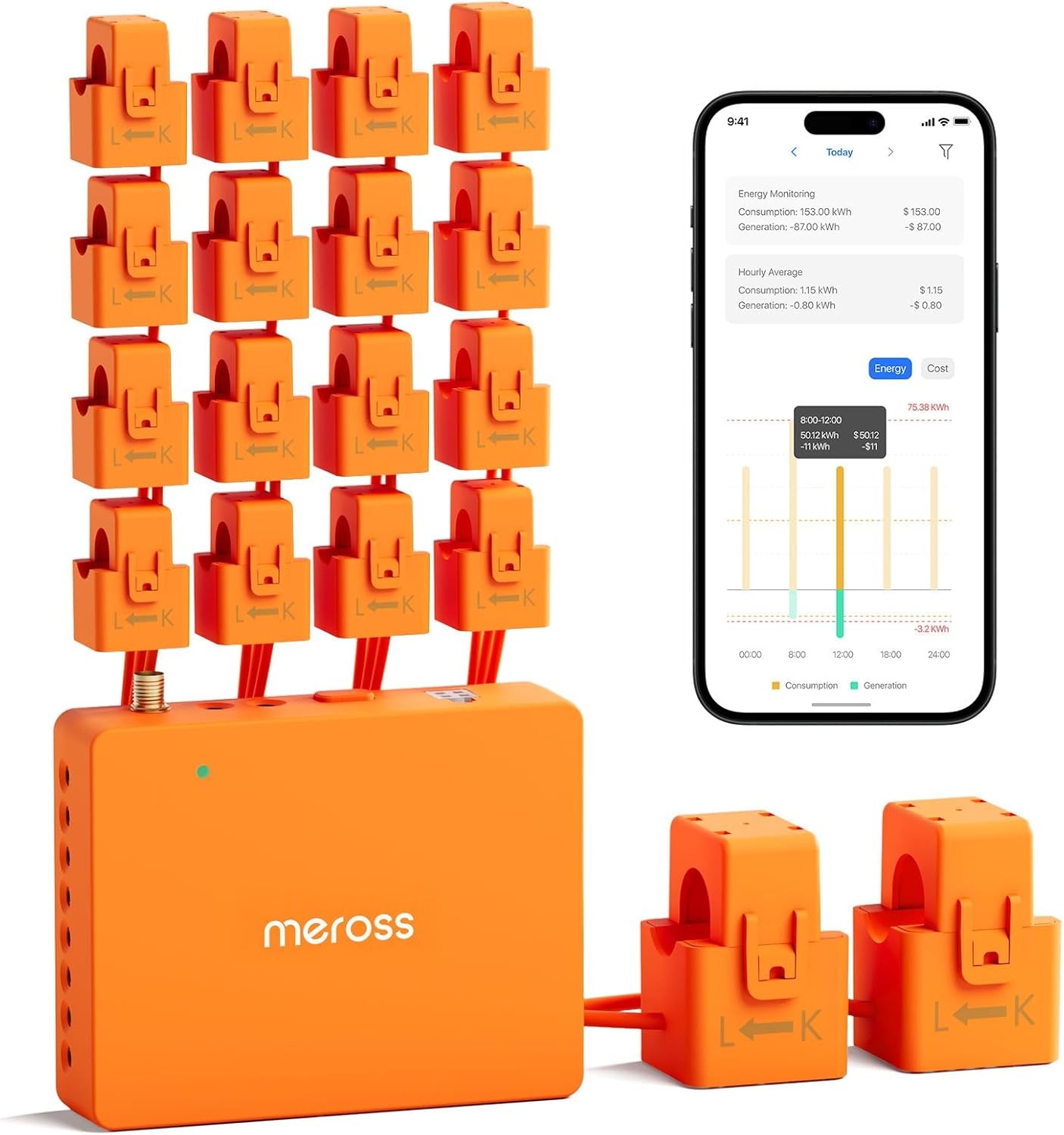 Meross Circuit Monitor 18 Sensors Real Time Power Usage Home Assistant
