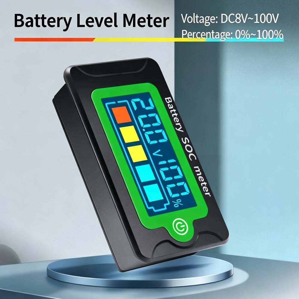Reliable Easy-To-Read Splash-Proof Stable LiFePO4 Ternary Battery Level Detector