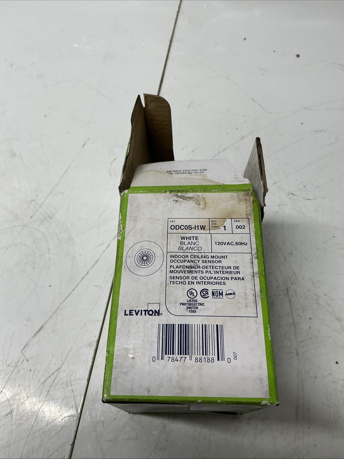 Leviton ODC0S-I1W Self-Contained Ceiling-Mount Occupancy Sensor W-865
