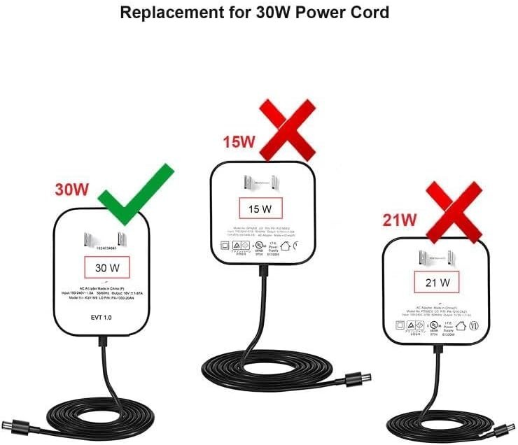 30W Power Cord for Echo Show 15/10/8 Echo 4th/3rd