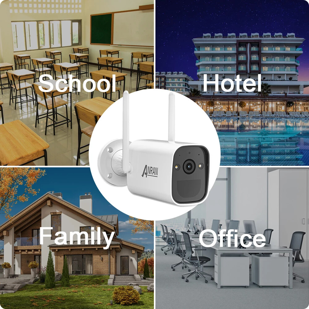 Anran K04W6986 Security System HD Camera Kit – Battery, 4 Camera, 8Ch NVR 12.5″