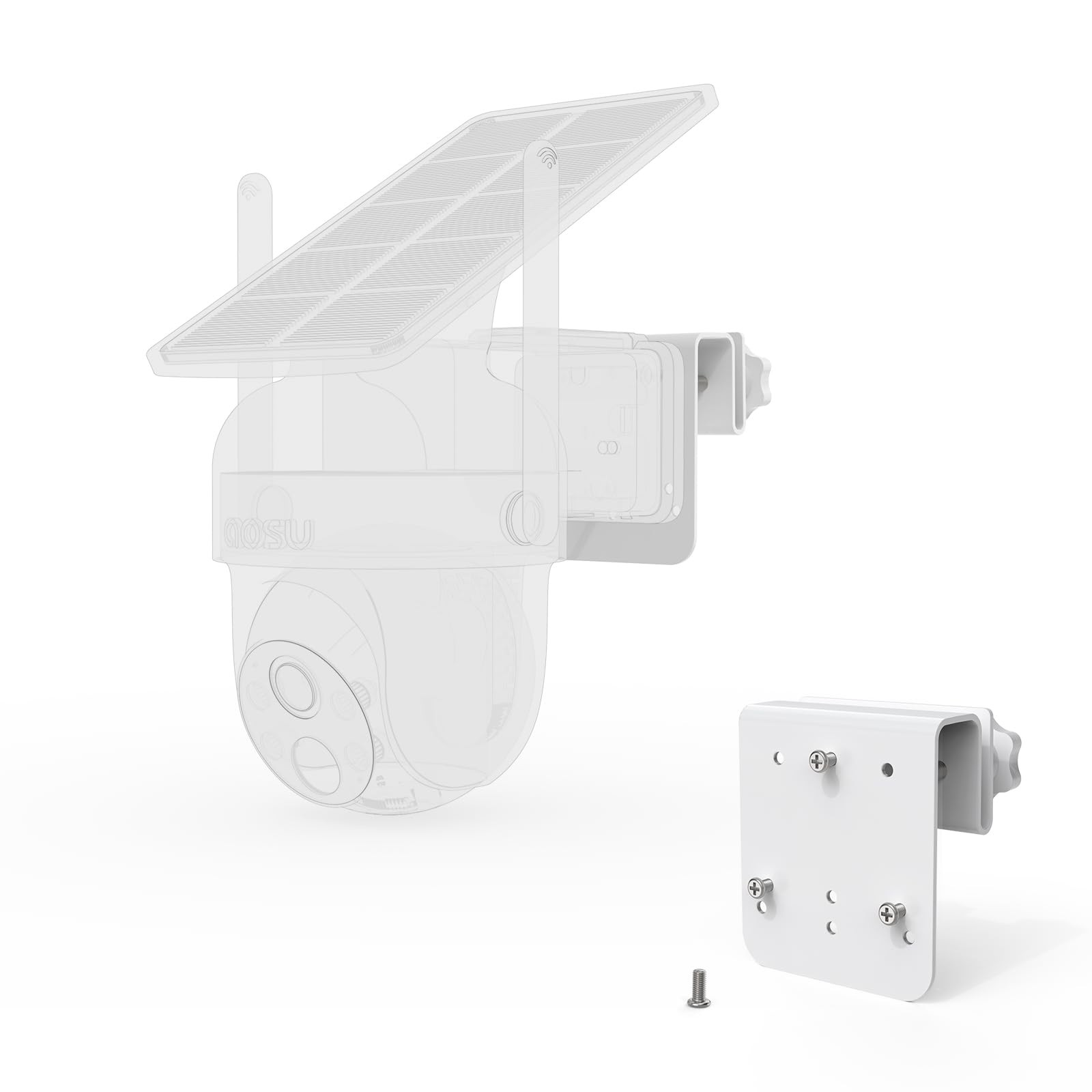 Metal Gutter Mount for AOSU Security Camera Wireless Outdoor (SolarCam D1 Cla…