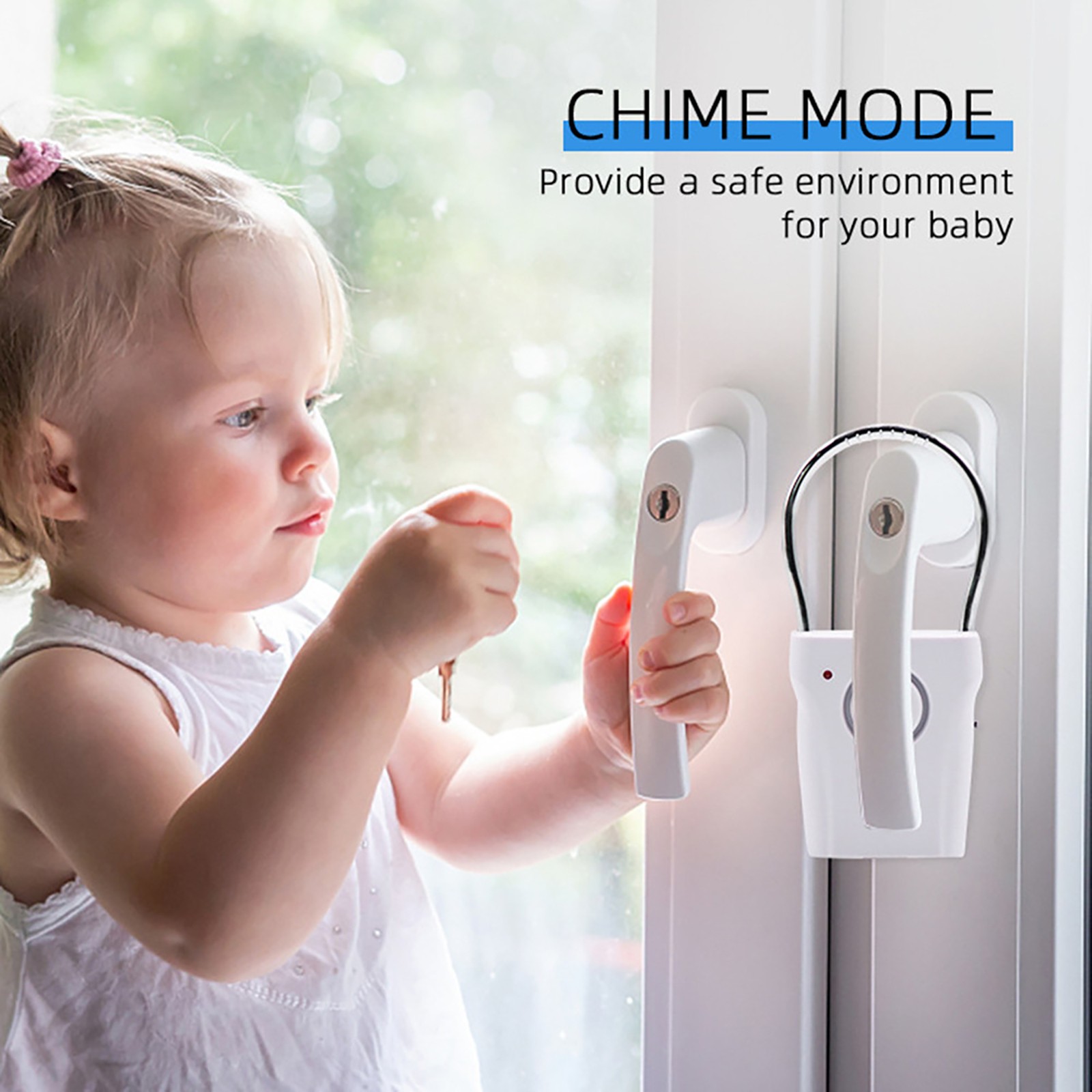 Battery Operated 115dB Touch Sensor Door Handle Alarm Anti-Theft Home Security