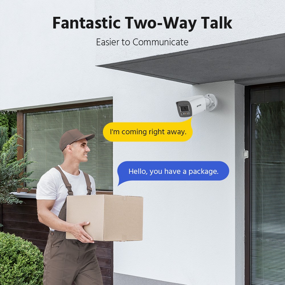ANNKE 5MP Audio PoE Security IP Camera Color Night Vision Outdoor AI Detection