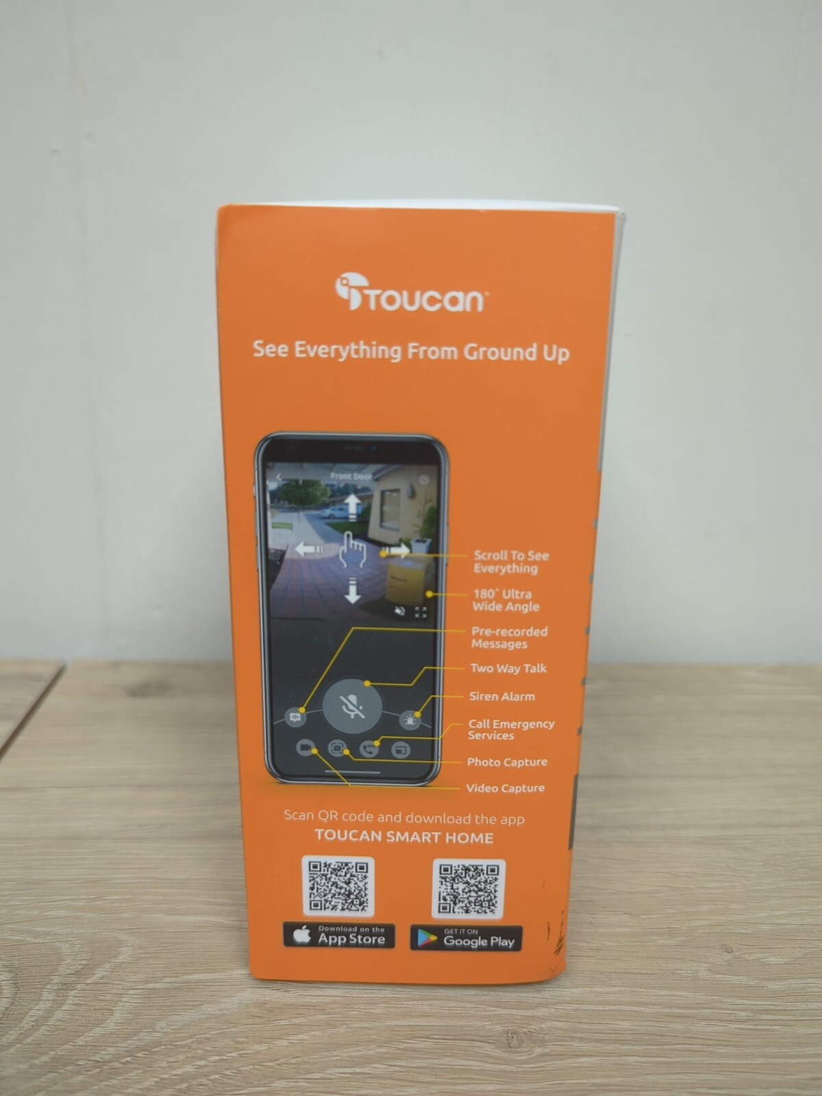 NEW Toucan Wireless Video Doorbell System w/ Rechargeable Battery Live Feed App