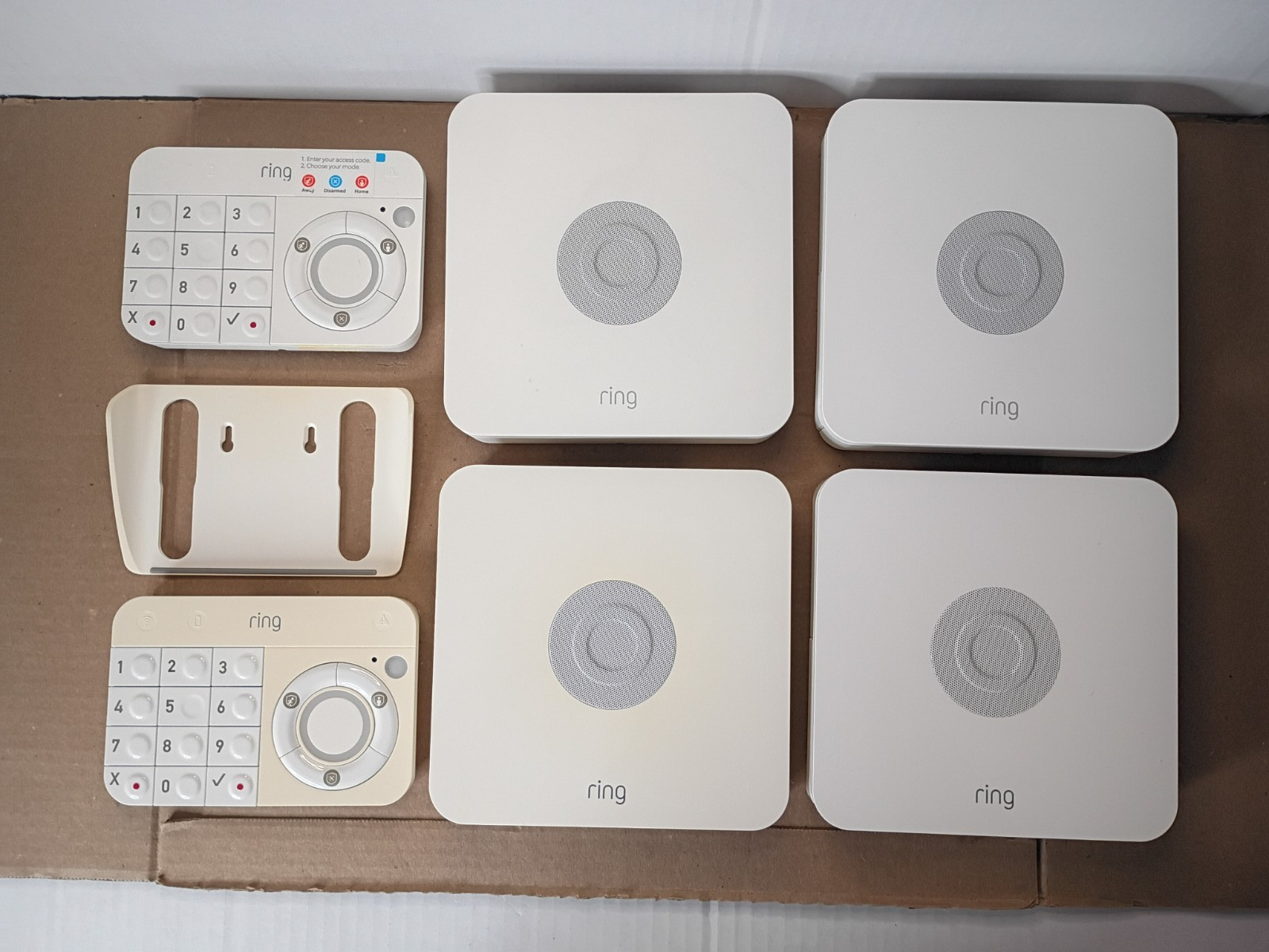 Lot of (4) Ring Alarm Base Stations and (2) Keypads (1st Gen) / NO ADAPTERS