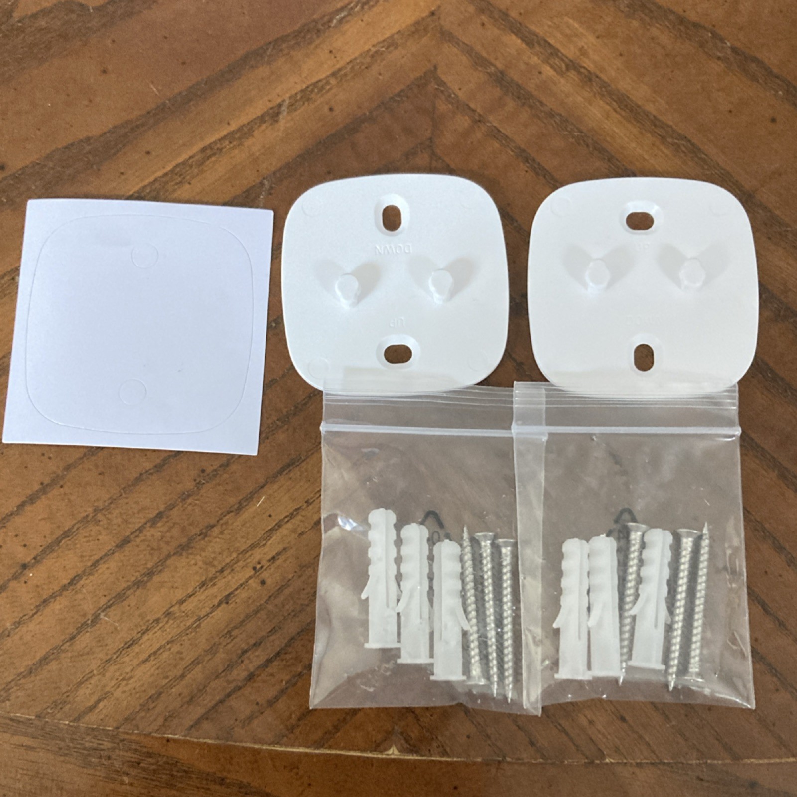 White Wall Mounted Surveillance Camera Bracket Set of 2 with Screws & Anchors