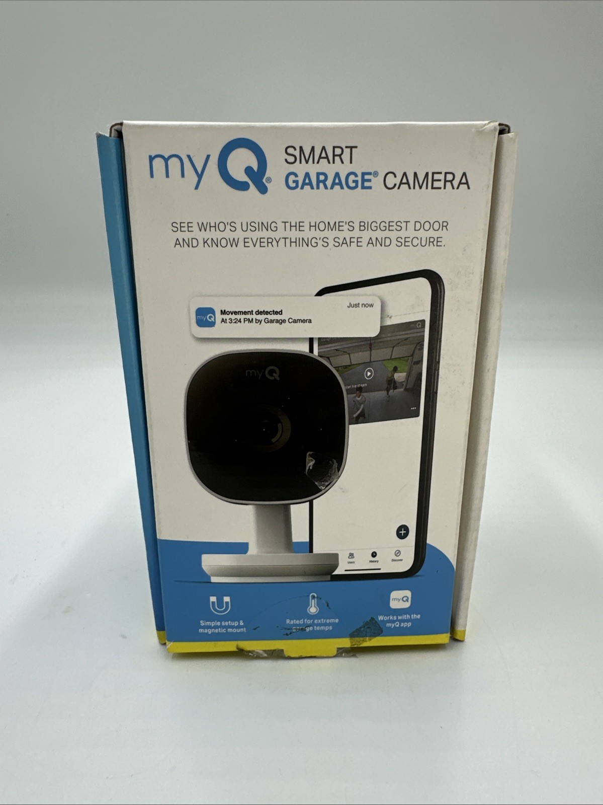 Chamberlain myQ Smart Garage HD 1080p Indoor Wi-Fi Security Camera – White