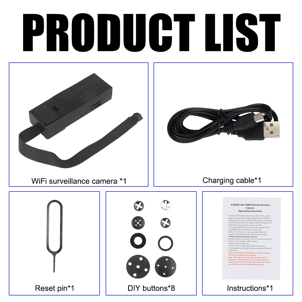For Home/Office 4K Mini Security Camera Motion Detection DIY Mount WiFi Alerts