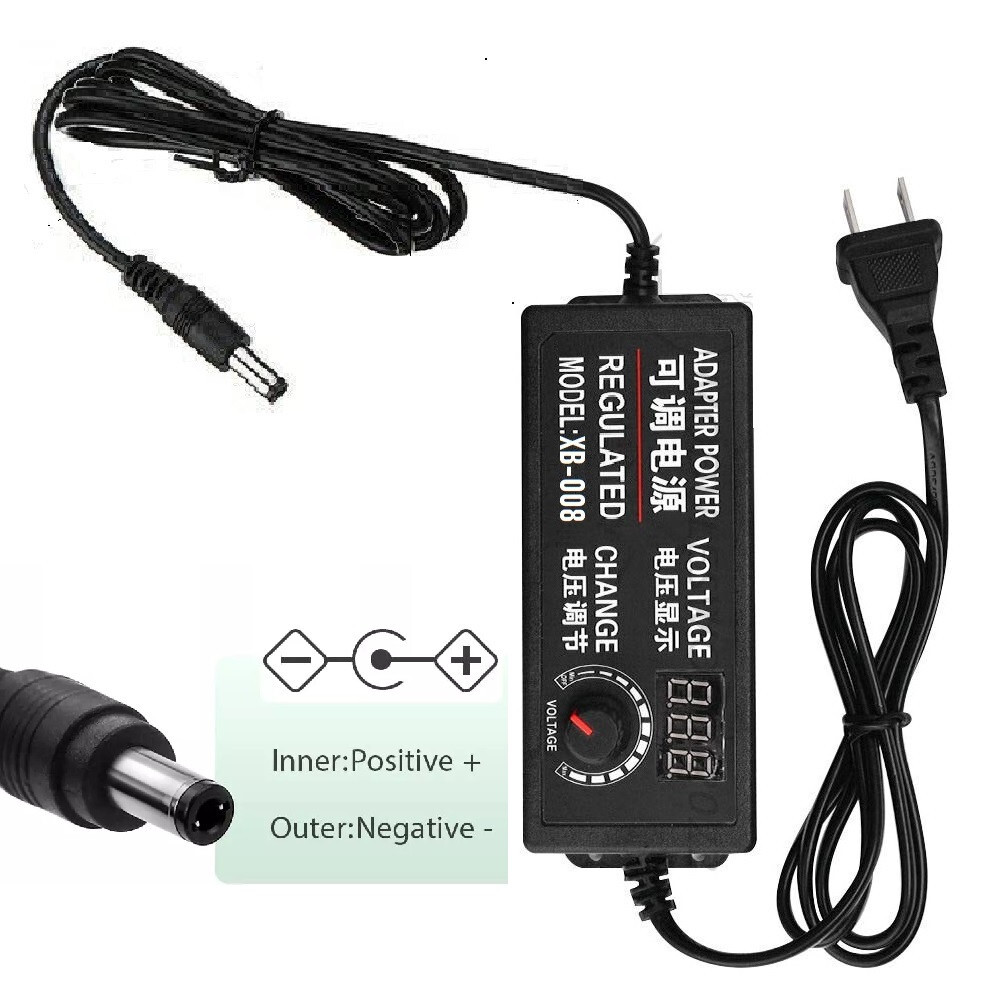 9-24V 3A 72W Supply AC/DC Adapter Power Adjustable Display Power Charger +8 Plug
