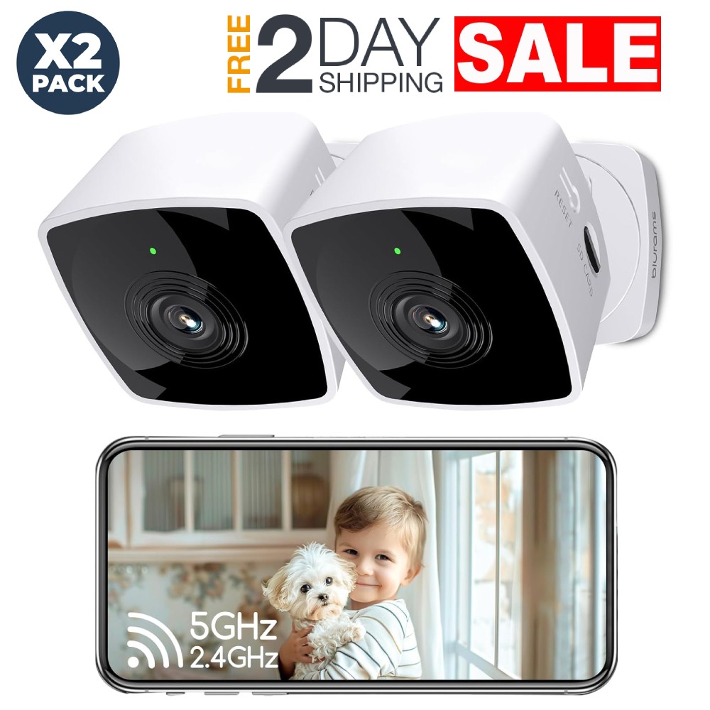 2K 2 Camaras De Seguridad WiFi 5G y 2.4G Para Puertas Entrada Casa Apartamentos