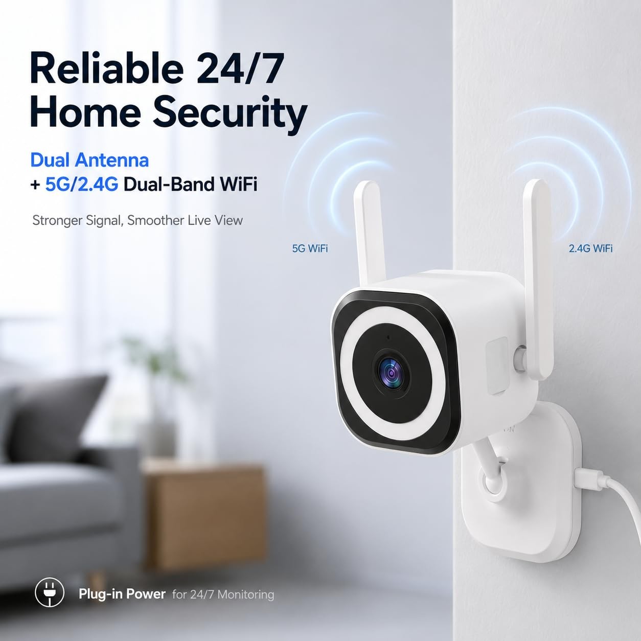 2K Cameras for Home Security, 5G/2.4G WiFi Indoor Outdoor Security Camera for…