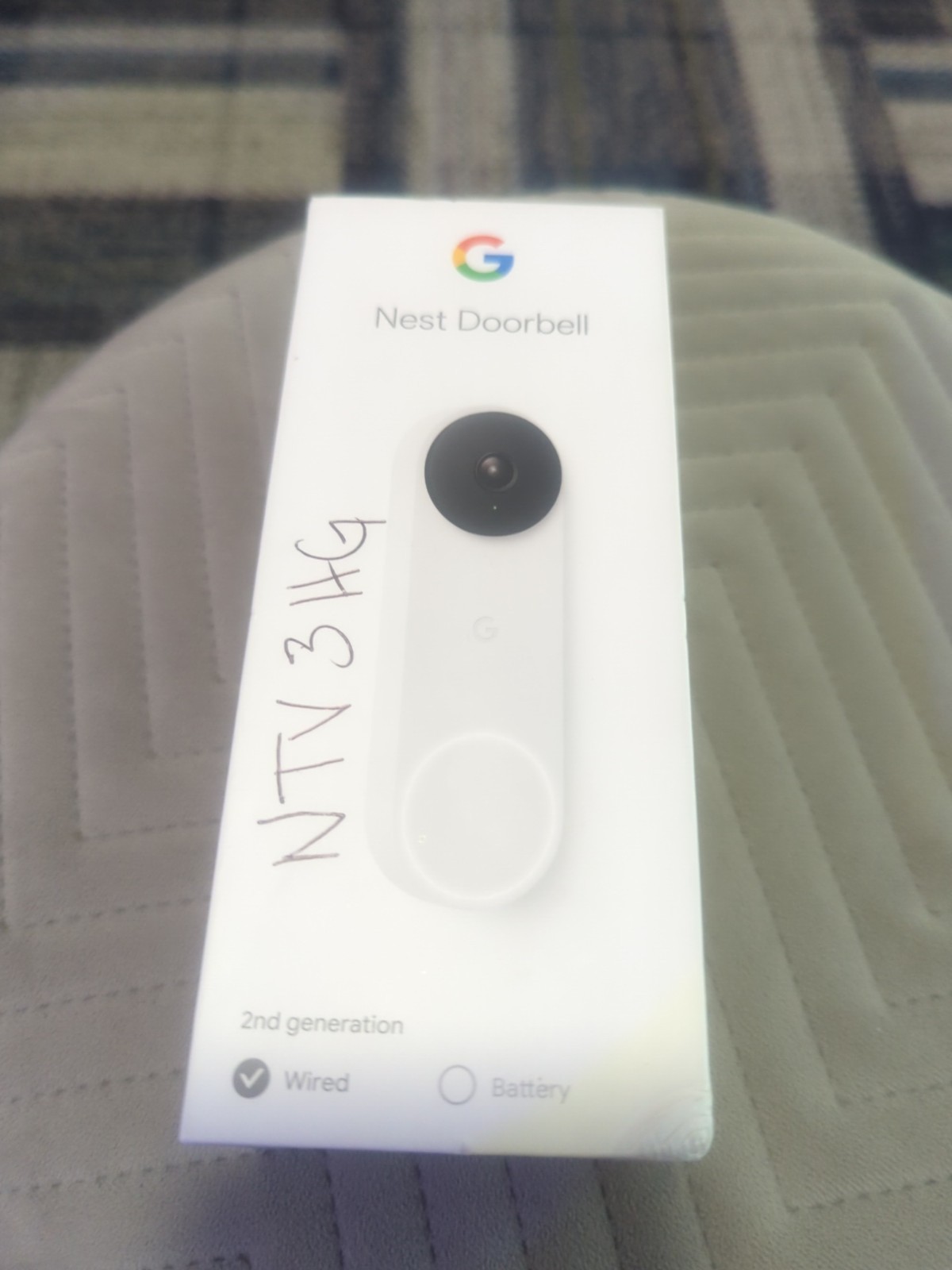 Google Nest Doorbell Ash Grey 2nd Generation Wired HD Video – Used, See Photos