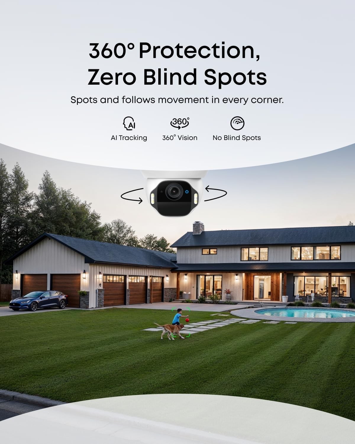 eufy SoloCam E42 HD 4K Solar Wireless Security Camera Outdoor Strobe Light AI