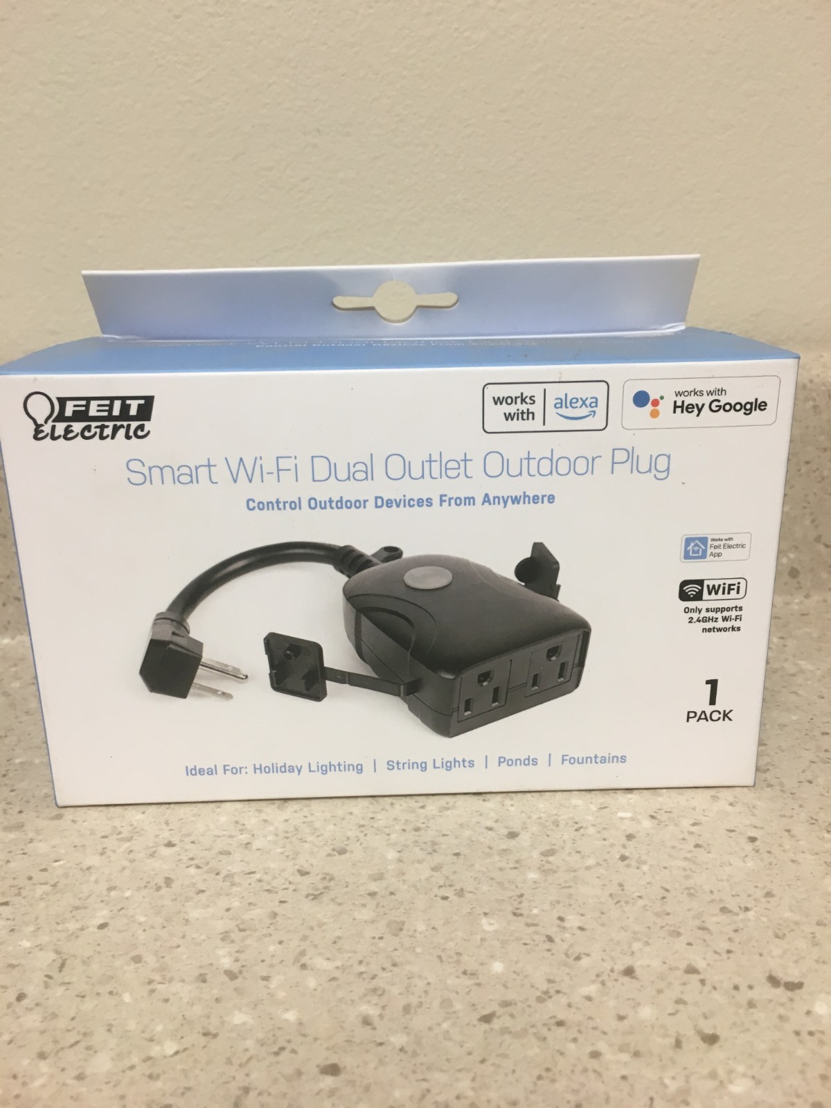 Feit Smart Home Com/Res PVC Outdoor Smart-Enabled Dual Outlet Outdoor Plug 3R