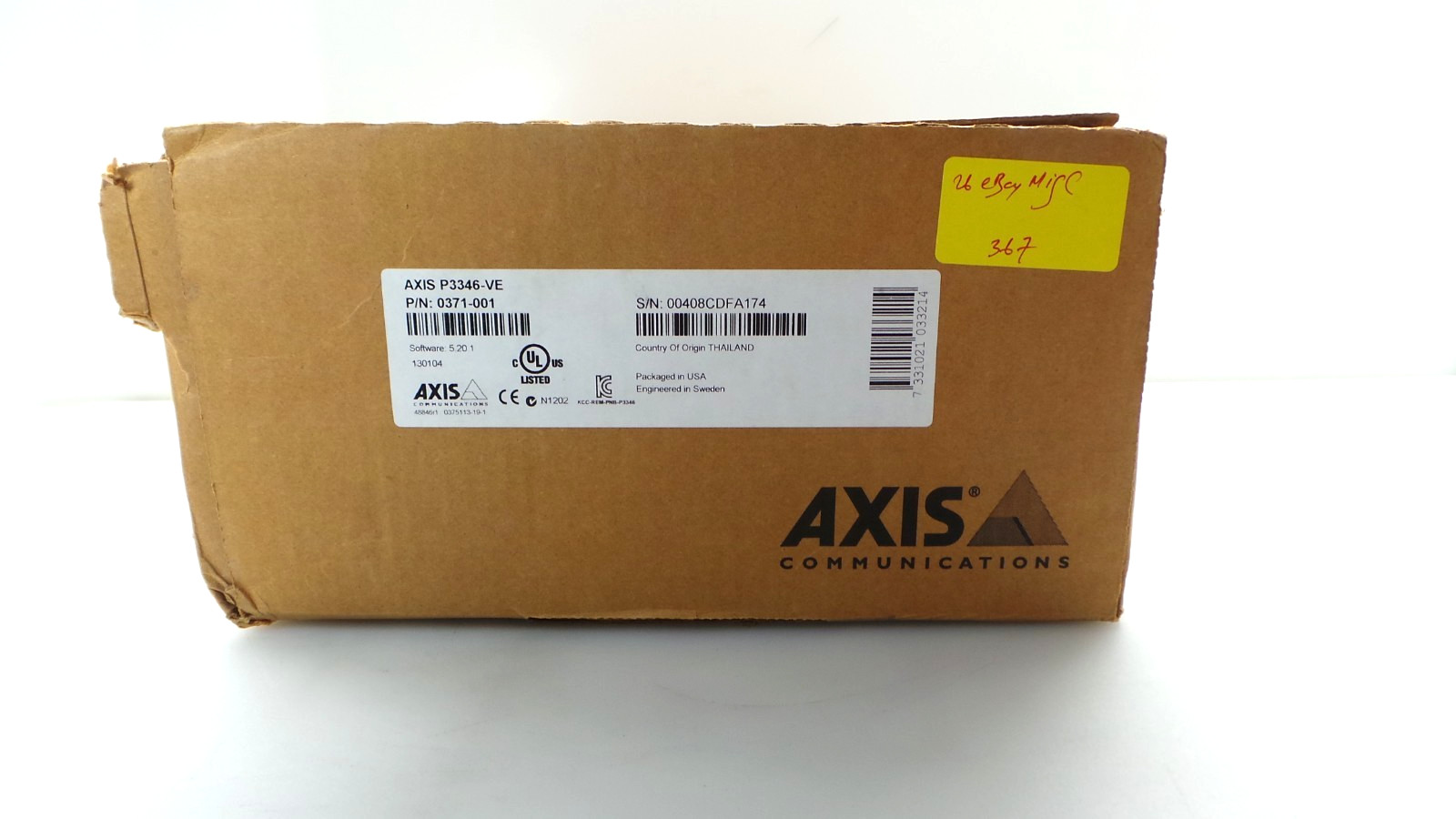 Axis Communications P3346-VE 1080P Power Over Ethernet Dome Security Camera