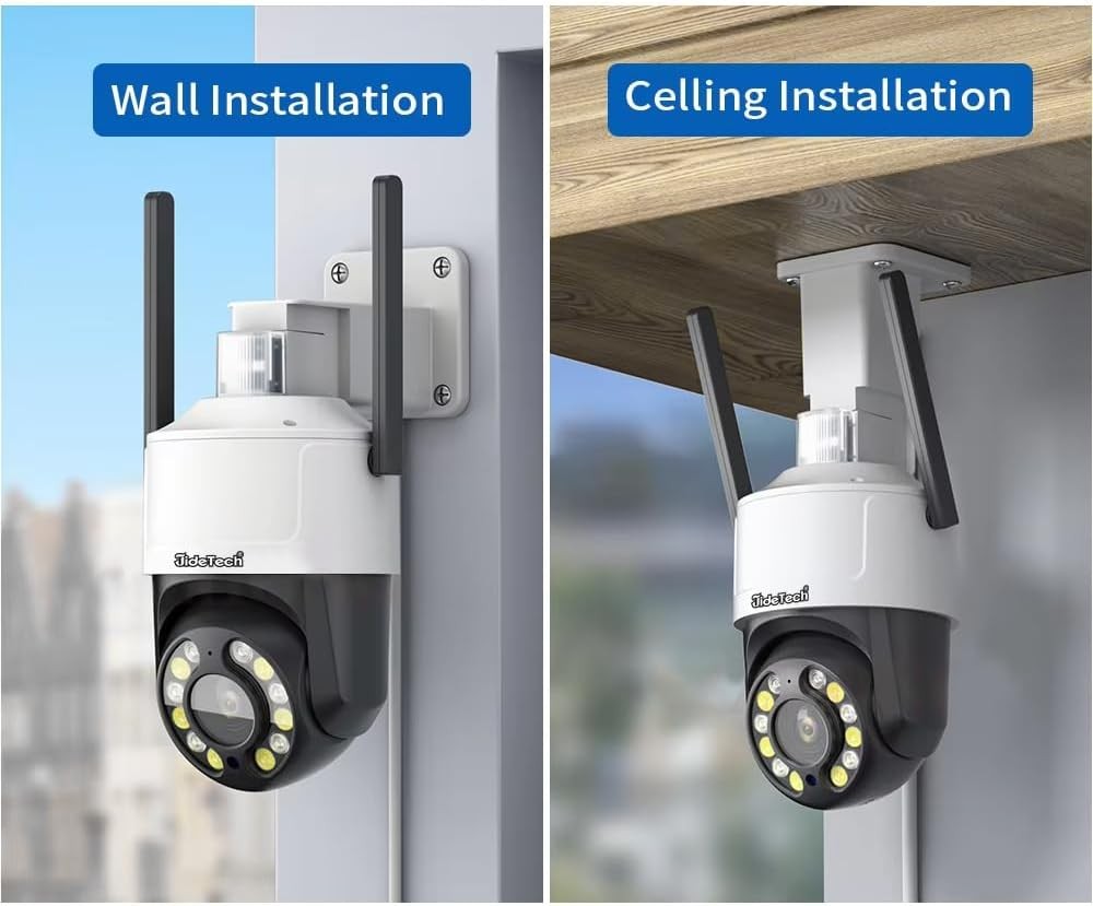 JideTech 8MP4K PTZ Security Camera Outdoor 5X Optical Zoom 5G WiFi Auto Tracking