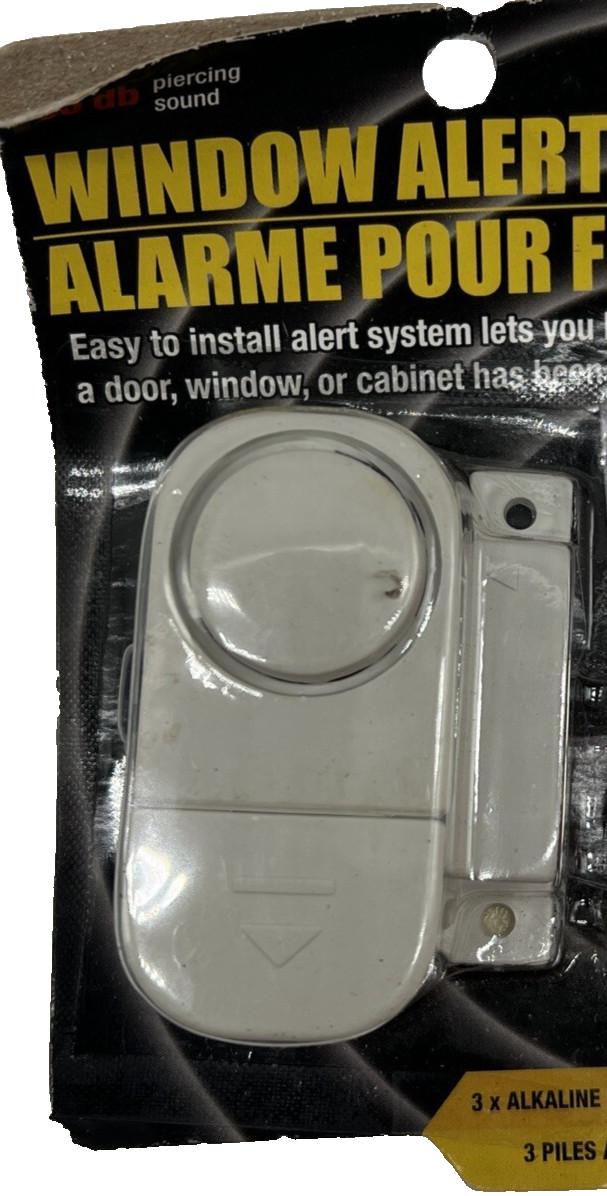 Window Alert Alarm 90db Piercing Sound Door/Window/Cabinet Battery Operated