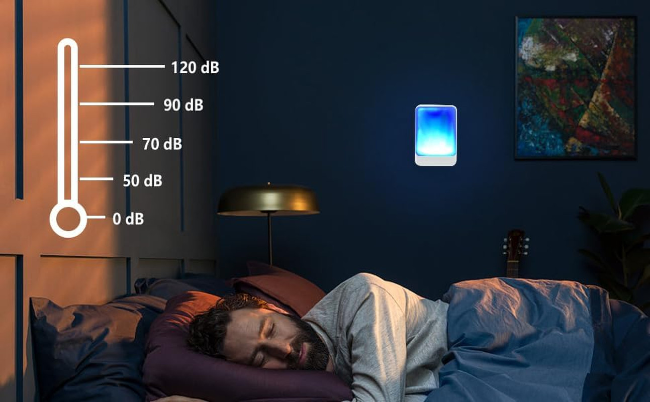 Loud Flash Doorbell with 7 Colors of Bright Light and 4 Volumes, Wireless Doorbe
