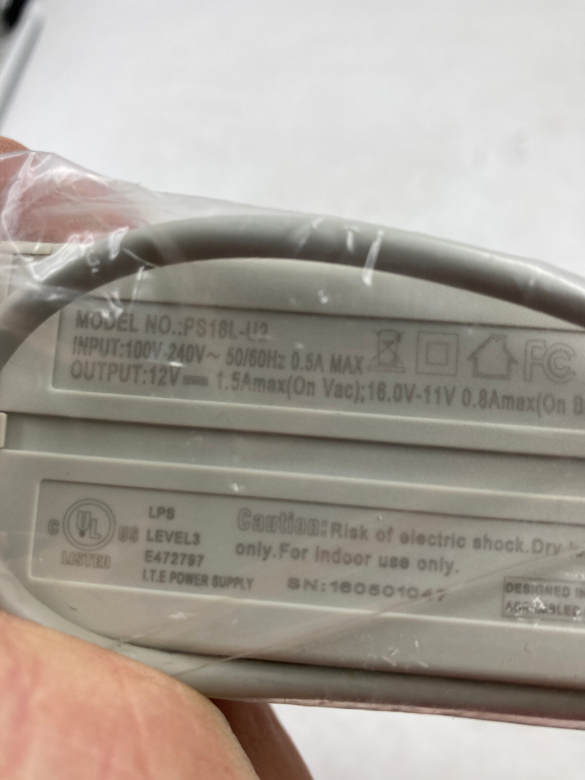 PSI PowerTec Solutions PS18L-U2 NXG-Vision MicroUPS 3.5 mm x 1.35 mm Jack