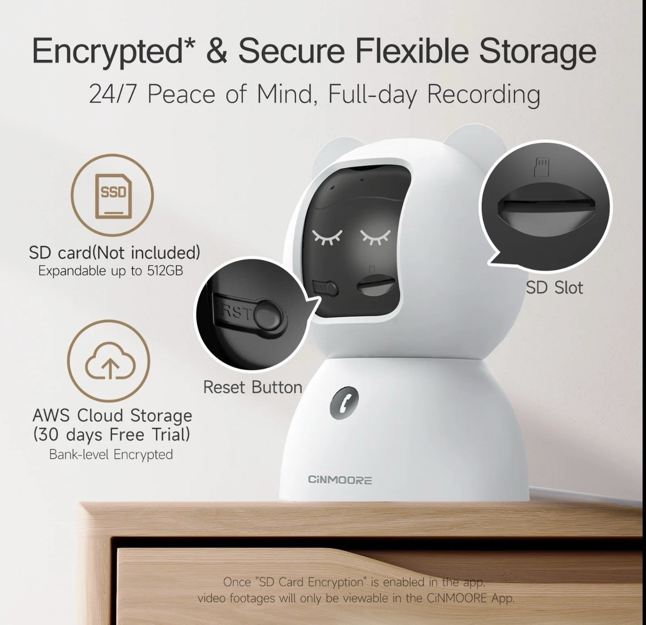 2.5K Security Camera Indoor, Non-Subscription AI Person/Pet/Cry Detection, 4M…