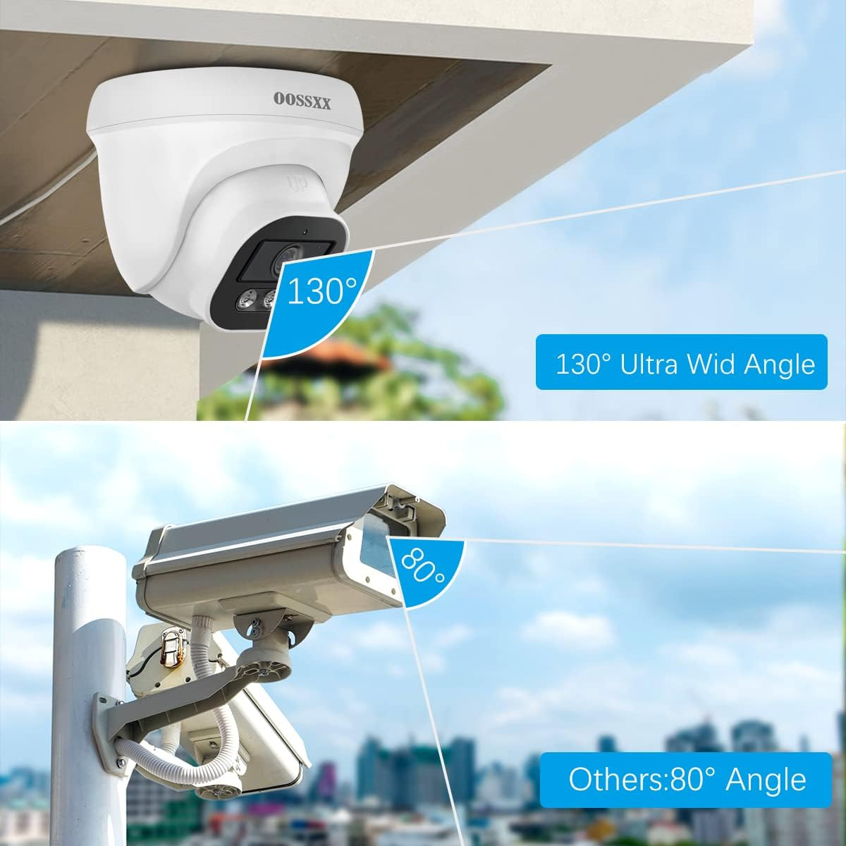 (2026 Update) 4K Poe Security Camera System with 10″ Monitor, 4 Wired Cameras Ou
