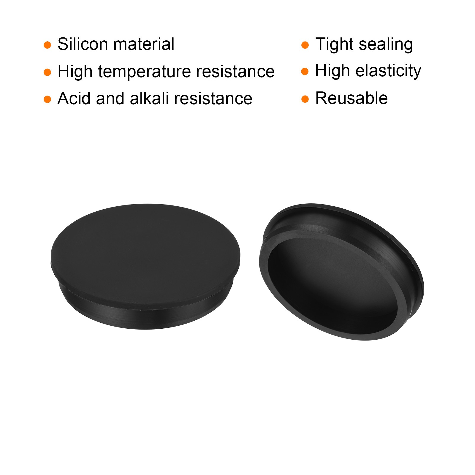 High Temp Silicone Plug t Shaped Solid Stopper Black 98x4x18x80 mm 2Pcs