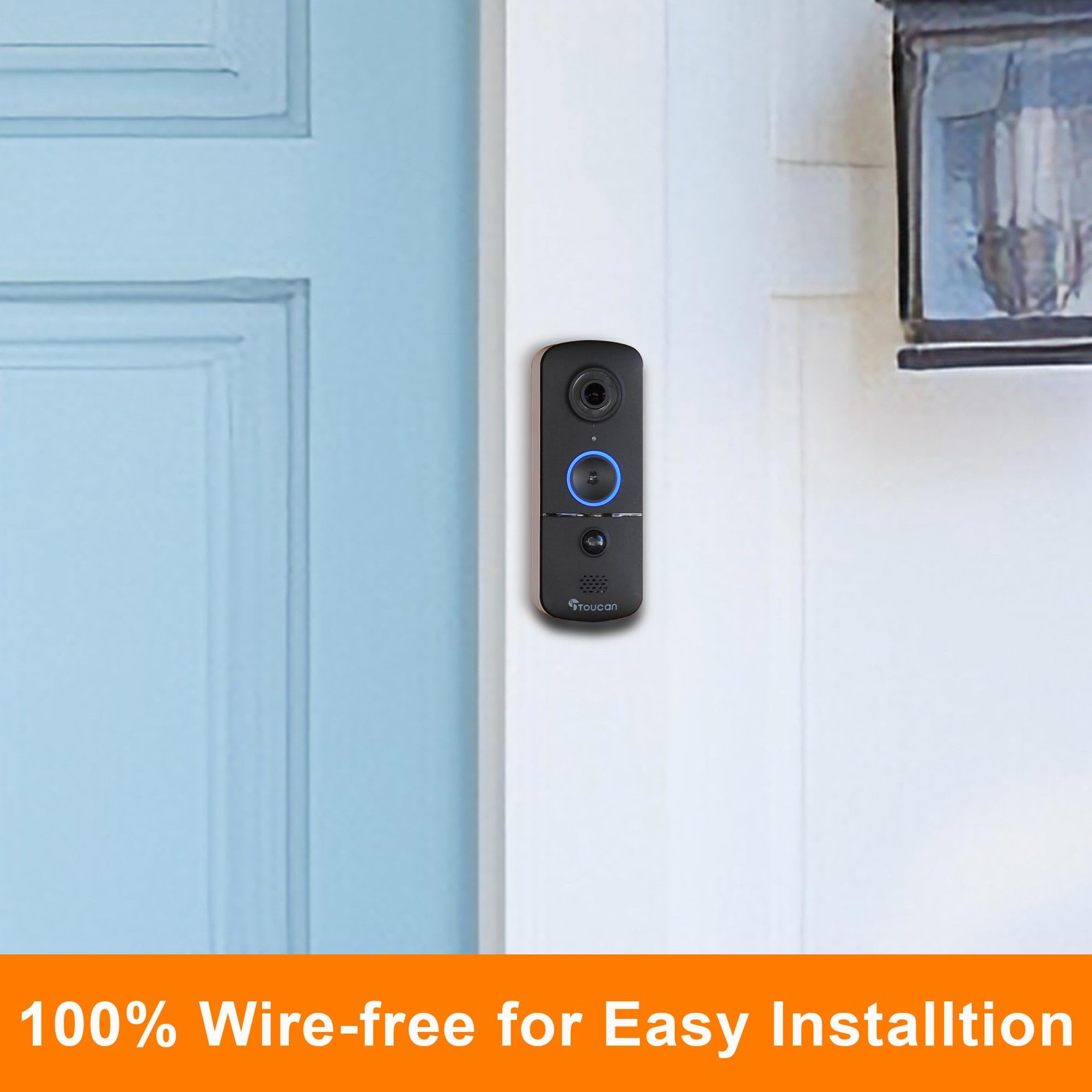 Wireless Video Doorbell Camera V3 with Chime – Battery Powered Smart Doorbell…