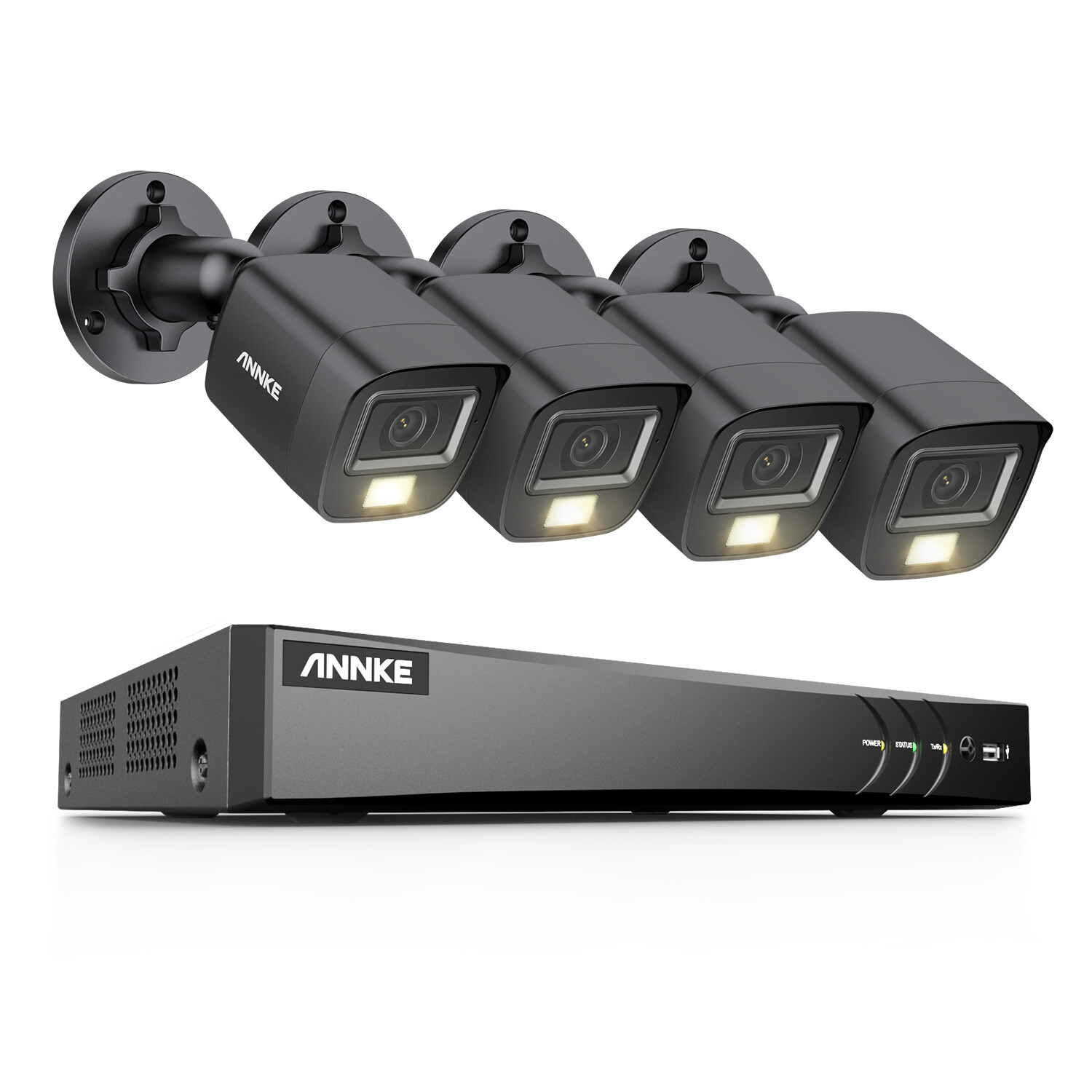 ANNKE 8CH 4K DVR 3K AI Color Night Vision Security Camera System Audio Recording
