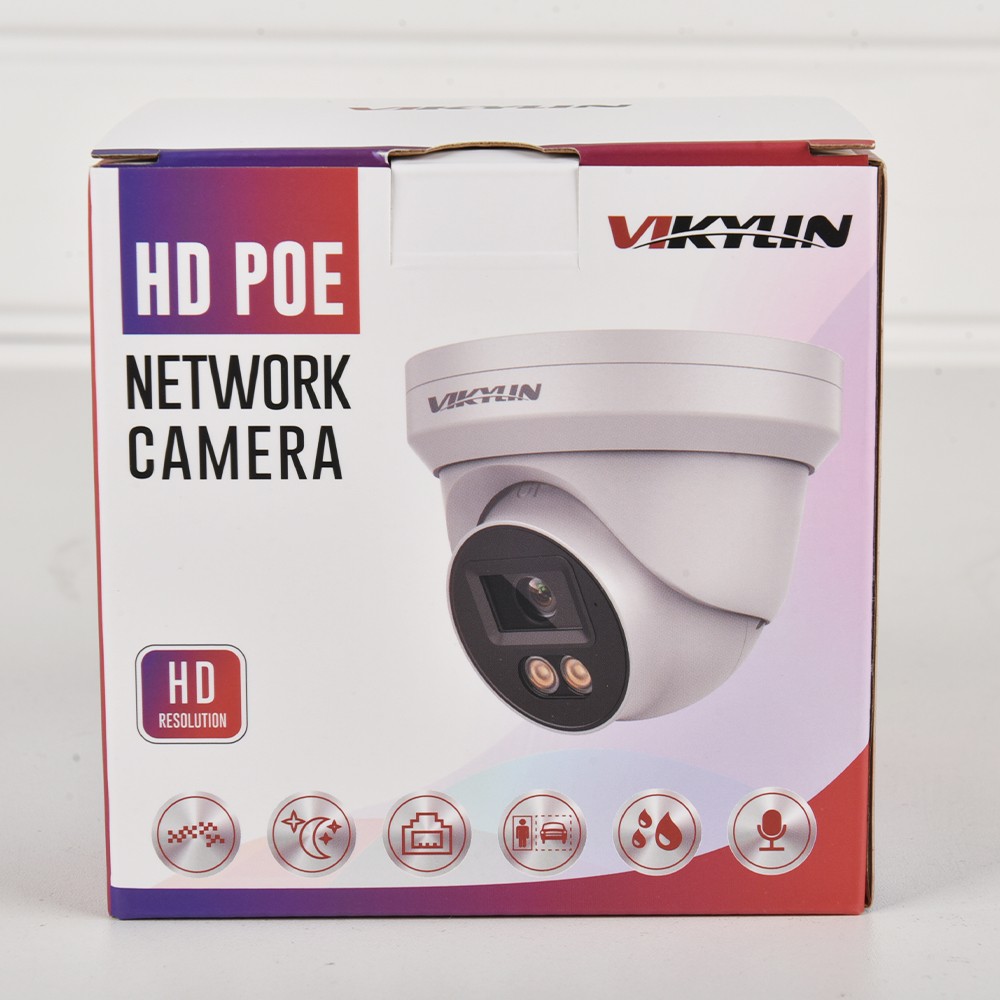 VIKYLIN IR30M MIC POE 8MP 4K Mini Surveillance Camera Onvif Outdoor/Indoor CCTV