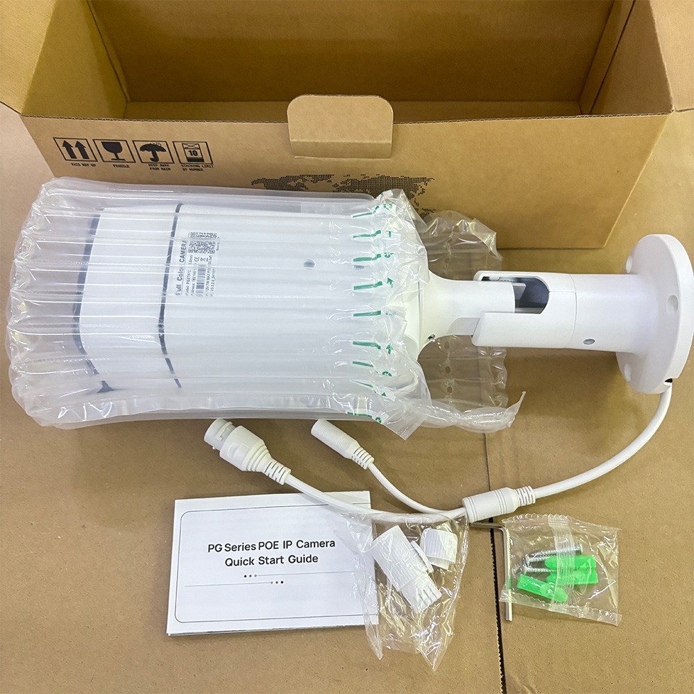 Vikylin 5MP Bullet IP Camera Full Color Mic CCTV POE Outdoor H.265+ IP66 3.6mm
