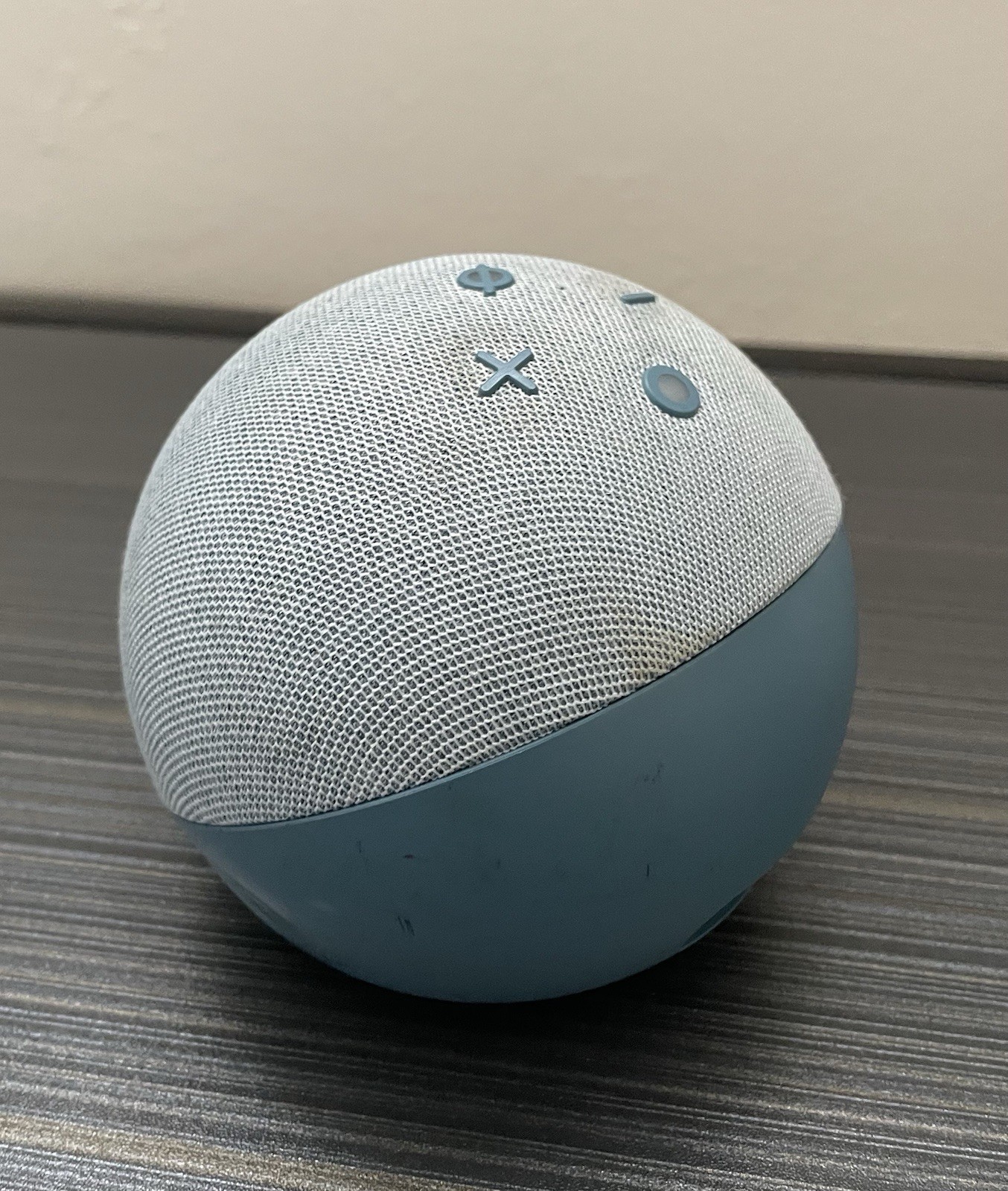 Amazon Echo Dot B7W644 Blue Gray 4th Generation Wireless Bluetooth Speaker -Read