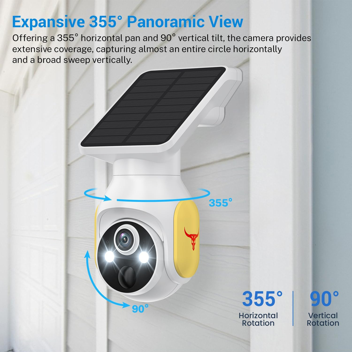 Famevibe Wireless Security Camera: 1080p, Solar-Powered with Two-Way Audio