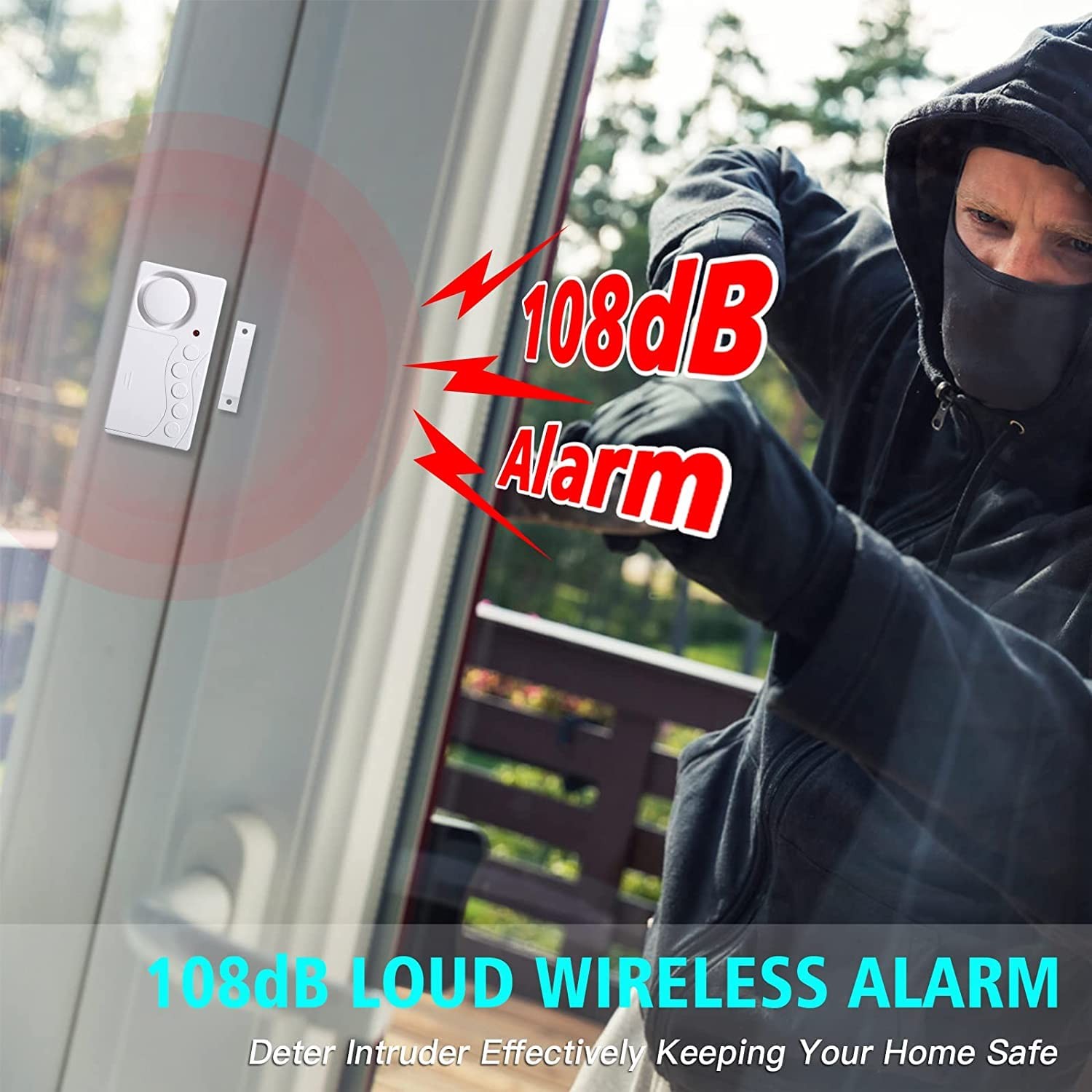 WSDCAM Freezer Door Alarm with Delay When Left Open, 3.4*1.7*0.6 inch, white