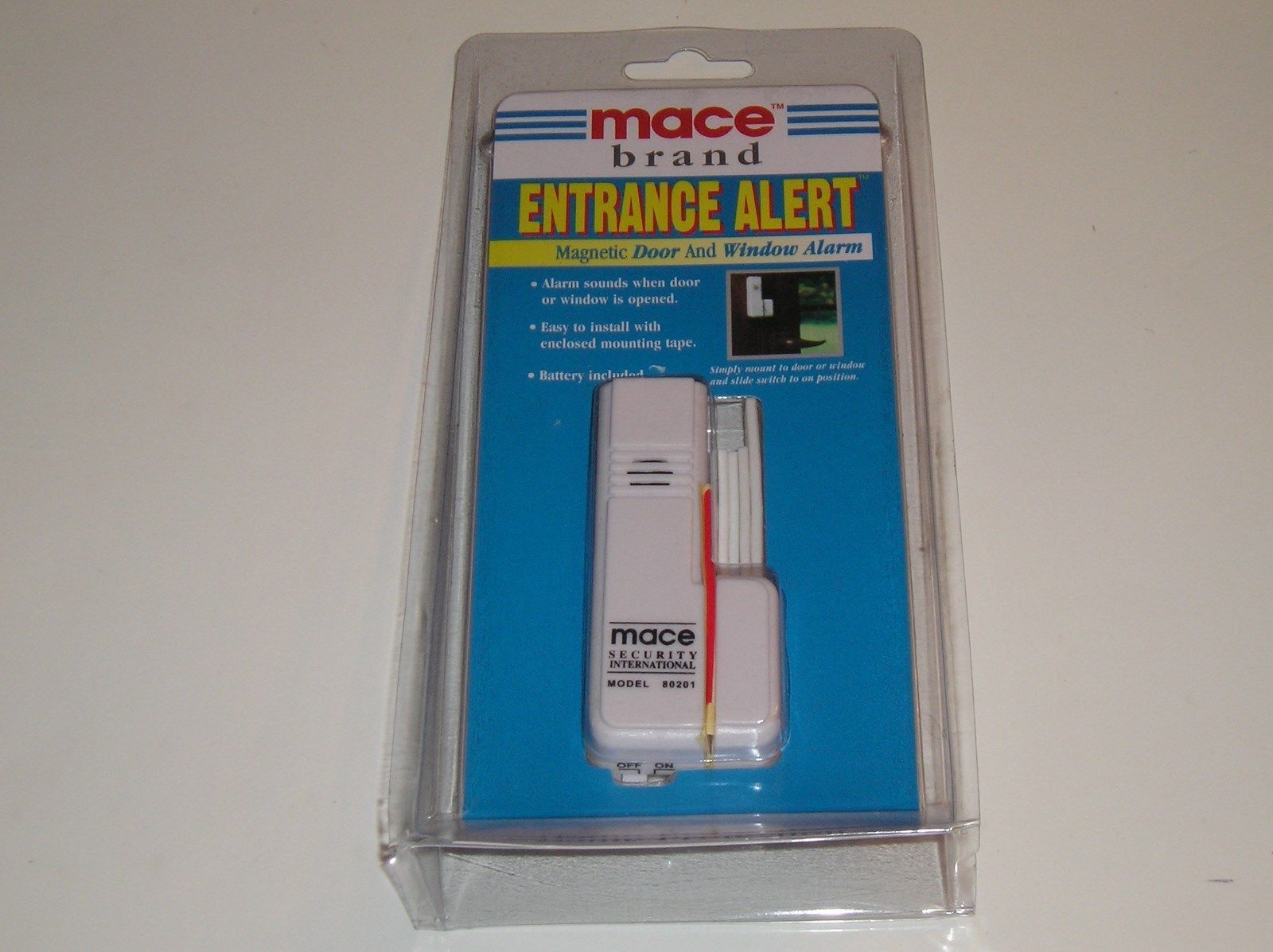 MACE 80201 ENTRANCE ALERT DOOR WINDOW MAGNETIC ALARM HOME PROTECTION SECURITY