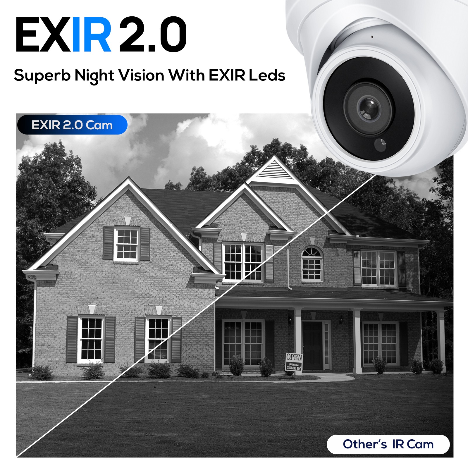 VIKYLIN Mini Turret POE IR 4K ethernet Security IP CAMERA MIC Outdoor/Indoor Lot