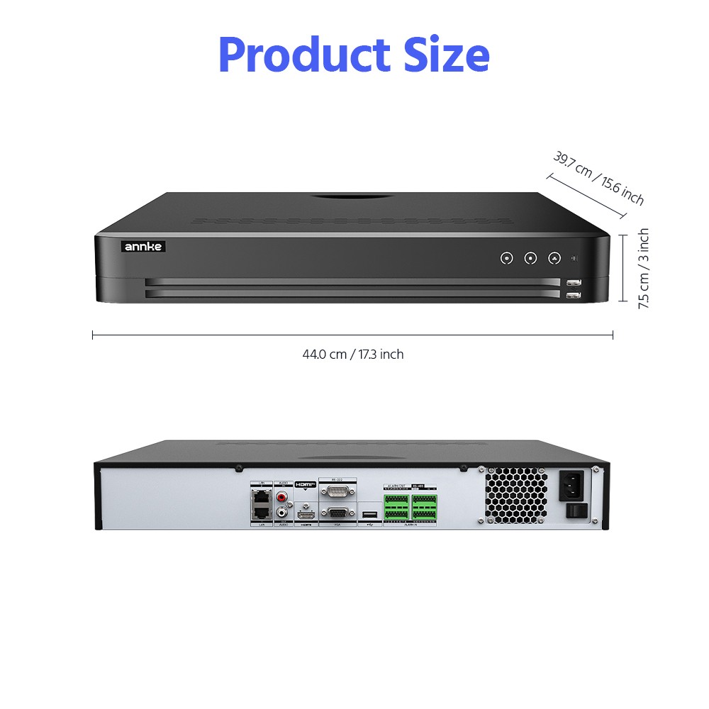 ANNKE 12MP 32CH NON POE Network Video Recorder NVR for Security Camera System