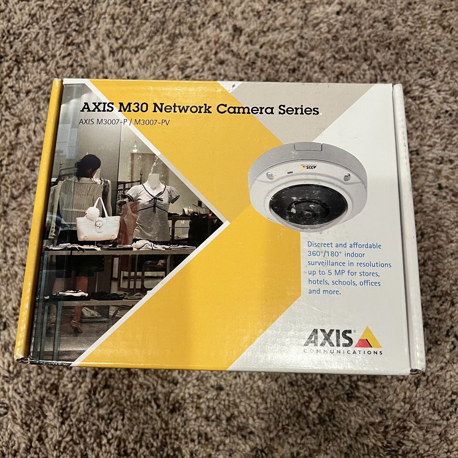 NEW Axis M30 M3007-PV 5MP Panoramic 360/180 View IP Mini Dome Camera 0515-001