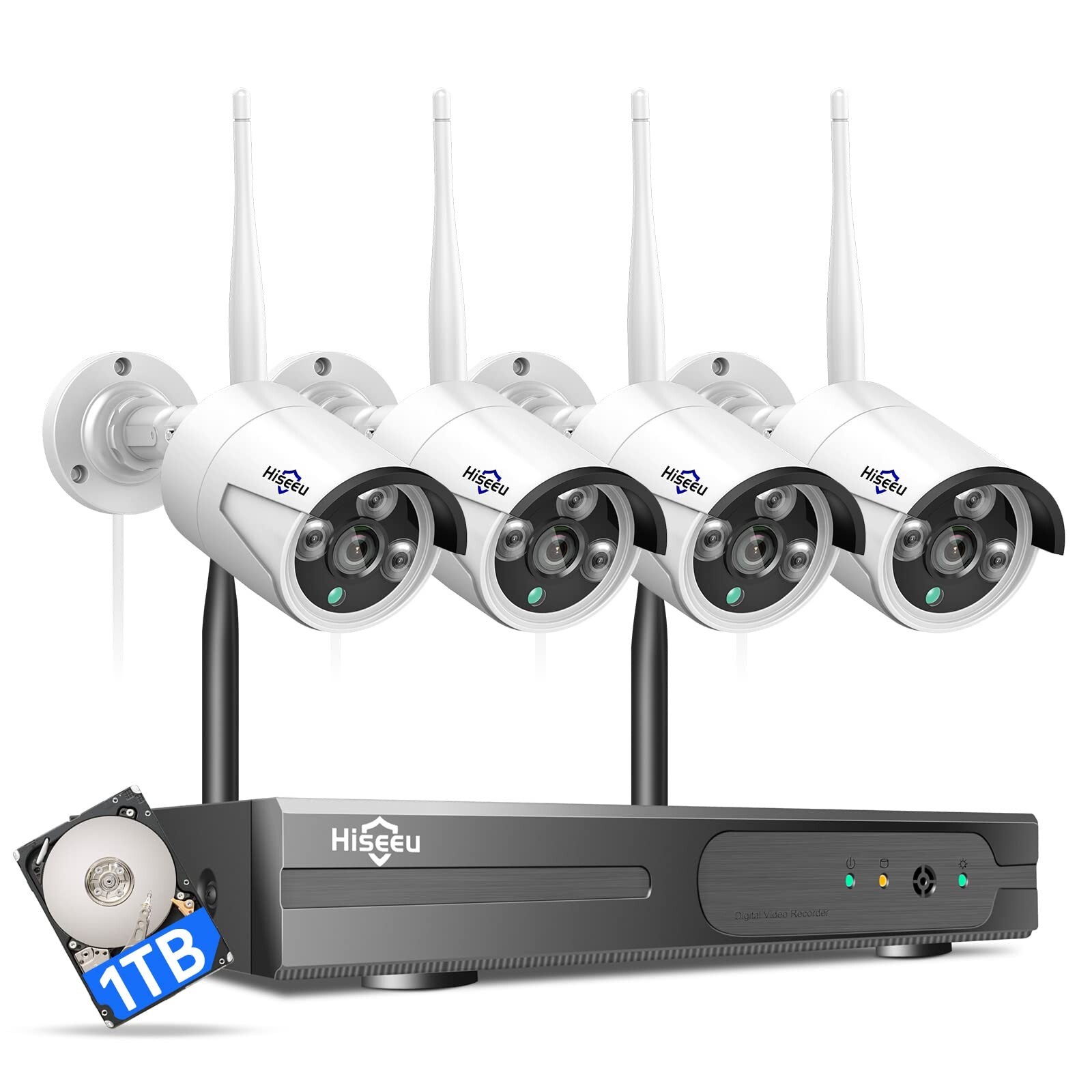 [Wireless Pro, 100ft Range] Hiseeu Wireless Security Camera System, Expandabl…